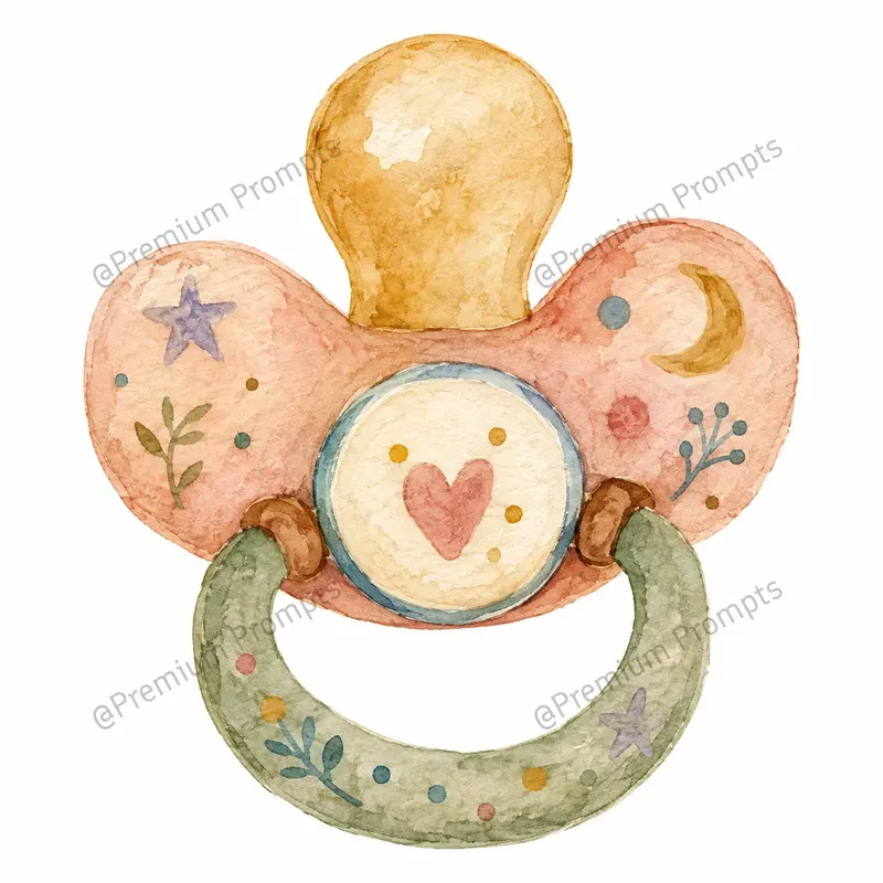 Naive Nursery Watercolor Art Cliparts
