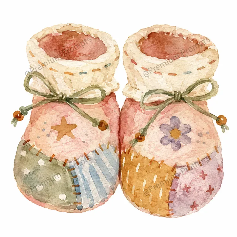 Naive Nursery Watercolor Art Cliparts