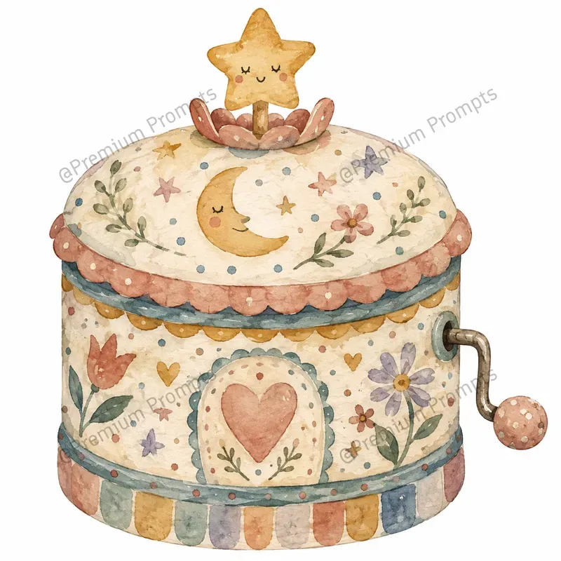 Naive Nursery Watercolor Art Cliparts