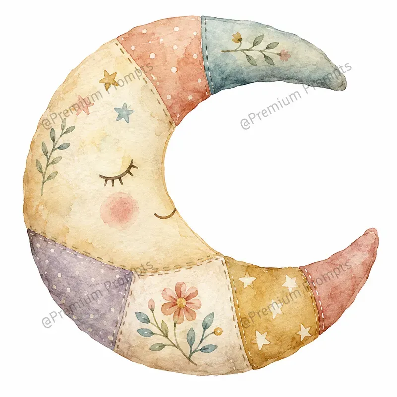 Naive Nursery Watercolor Art Cliparts