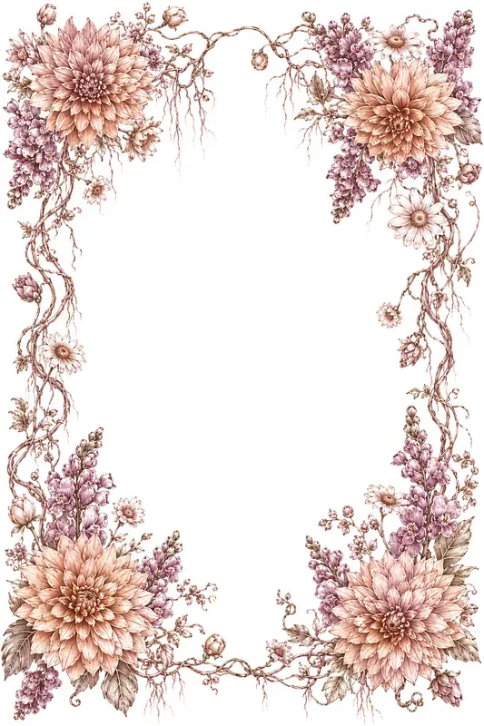 Vintage Botanical Ink Florals