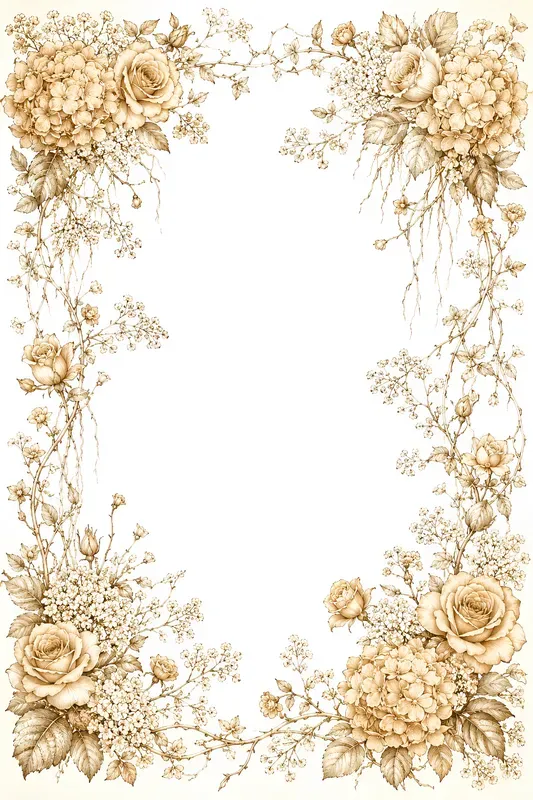 Vintage Botanical Ink Florals