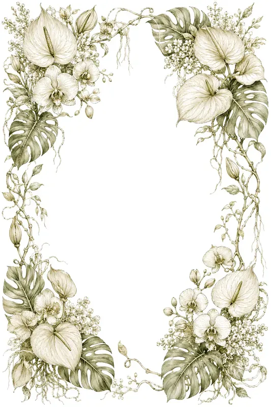 Vintage Botanical Ink Florals