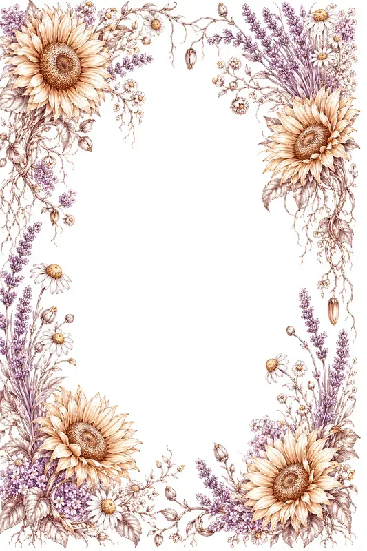 Vintage Botanical Ink Florals