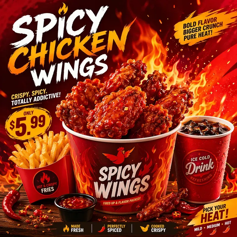 Fast Food Promo Poster Generator