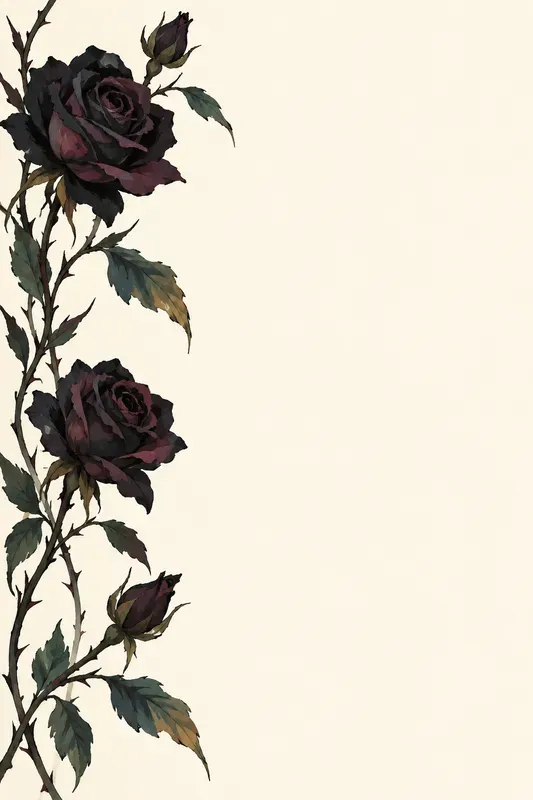 Gothic Botanical Stationery Sheets