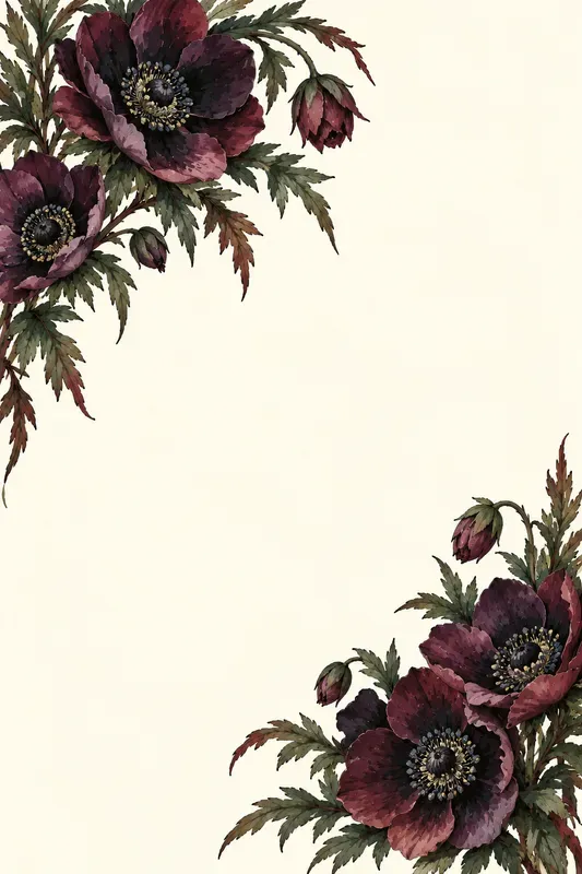 Gothic Botanical Stationery Sheets