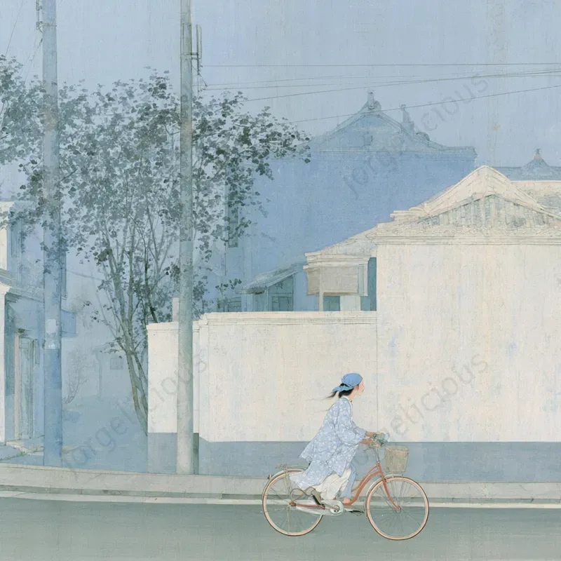 Soft Blue Poetic Illustrations