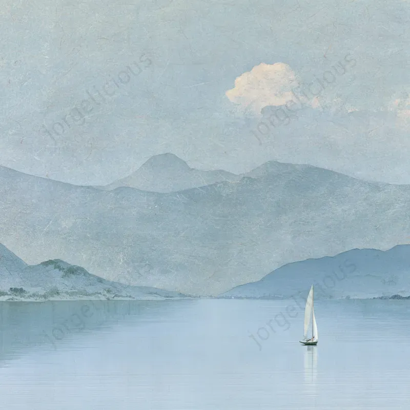 Soft Blue Poetic Illustrations