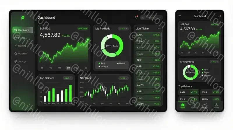 Modern Web Application UI Mockups