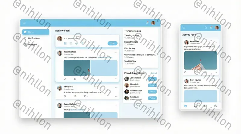 Modern Web Application UI Mockups