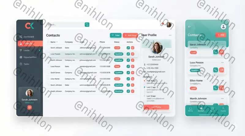 Modern Web Application UI Mockups