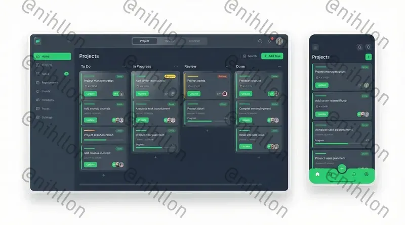Modern Web Application UI Mockups