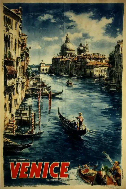 Vintage Painted City Travel Posters