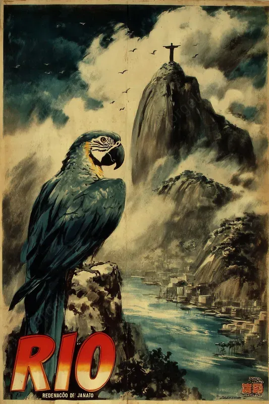 Vintage Painted City Travel Posters
