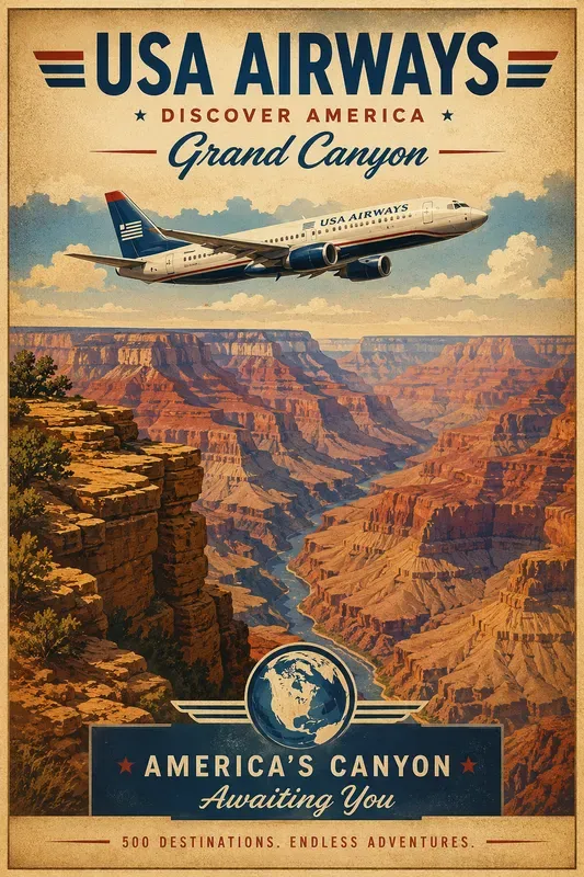 Usa Airways Vintage Travel Posters