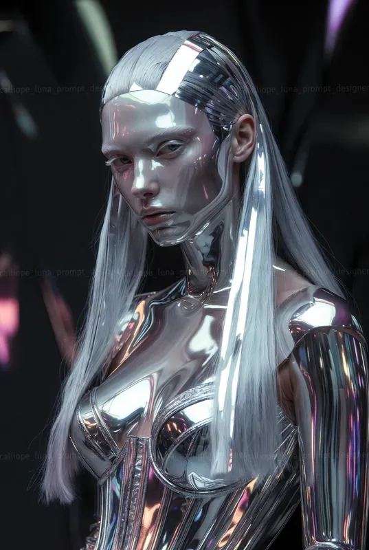 Liquid Chrome Beauty Portraits