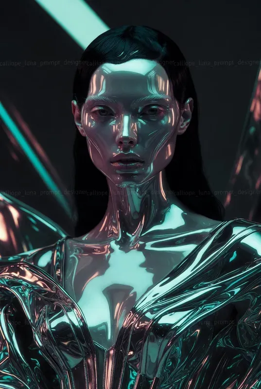 Liquid Chrome Beauty Portraits