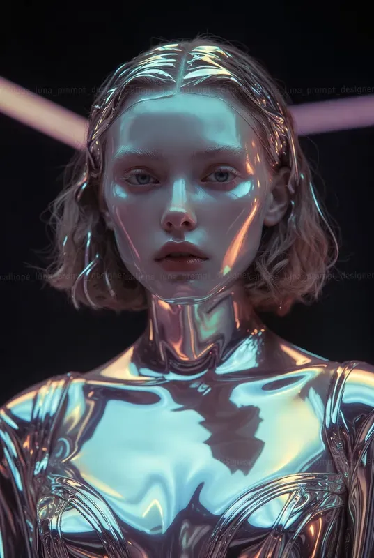 Liquid Chrome Beauty Portraits