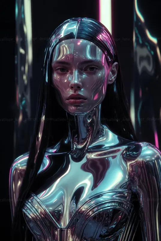 Liquid Chrome Beauty Portraits