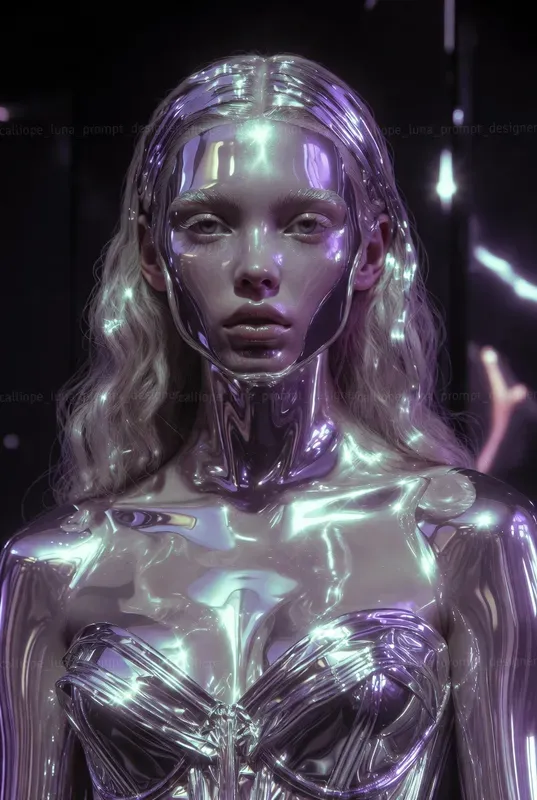 Liquid Chrome Beauty Portraits