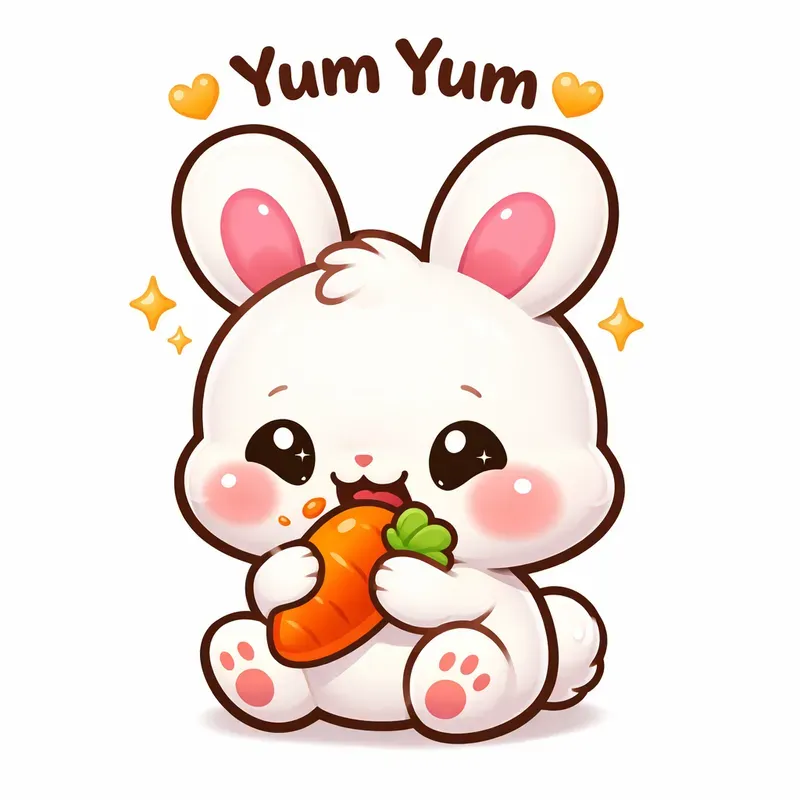 Cute Kawaii Baby Animal Actions Stickers