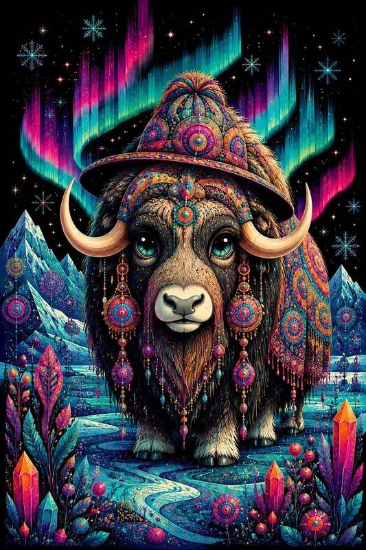 Vibrant Psychedelic Pop Surrealism Art