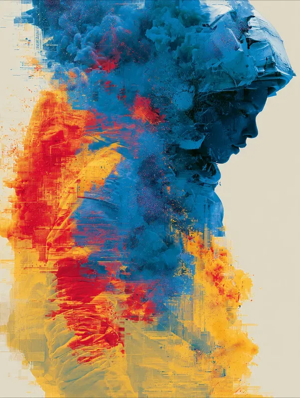Digital Surreal Glitch Portrait Art