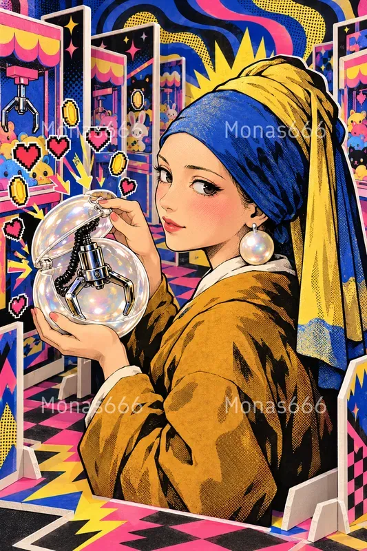 Psychedelic Akibapunk Arcade Art