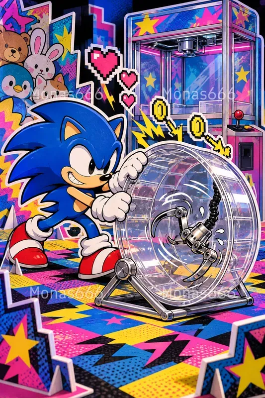 Psychedelic Akibapunk Arcade Art