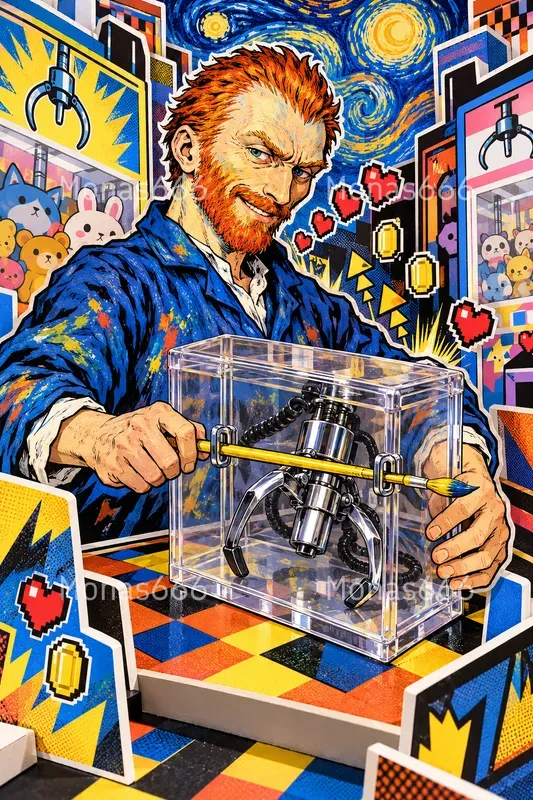 Psychedelic Akibapunk Arcade Art