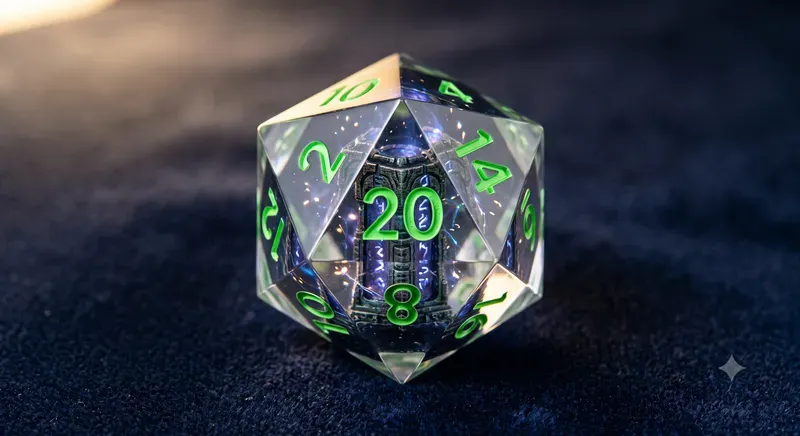 Custom Resin D20 RPG Dice