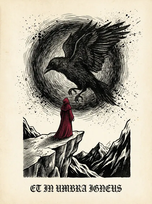 Dark Gothic Ink Wash Art