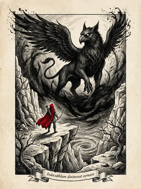 Dark Gothic Ink Wash Art