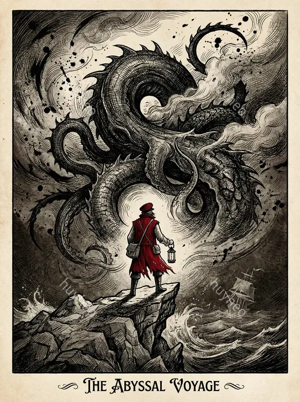 Dark Gothic Ink Wash Art