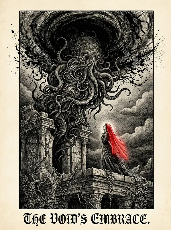 Dark Gothic Ink Wash Art