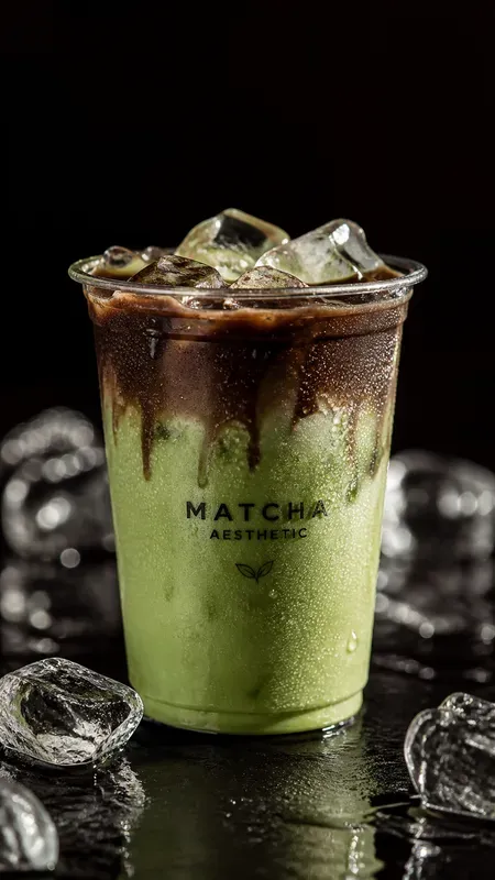 Luxury Cinematic Matcha Drink Products