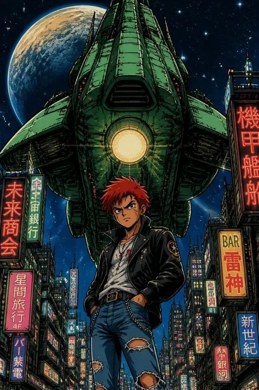 90s Cyber Mecha Anime Generator