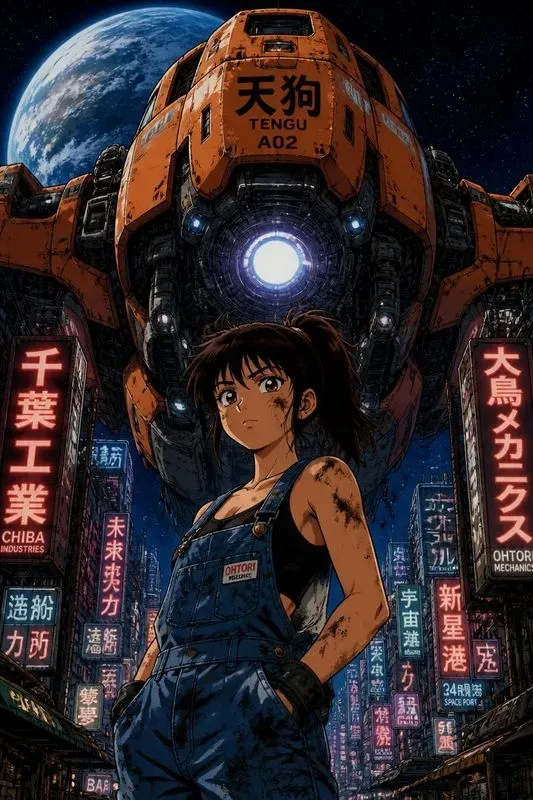 90s Cyber Mecha Anime Generator