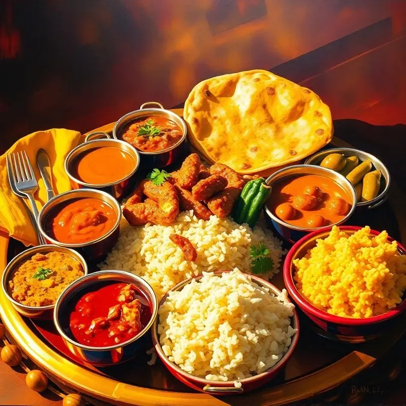 Indian Cuisines Served In Traditional C