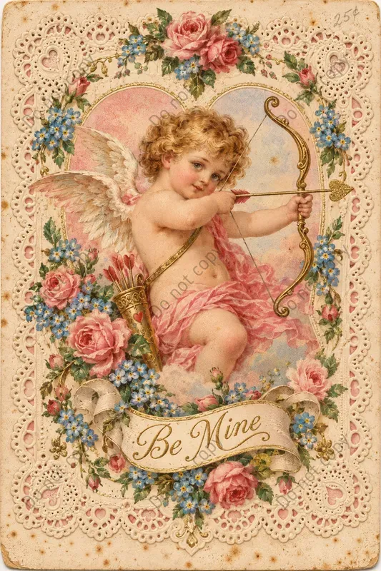 Vintage Valentine Postcard Art