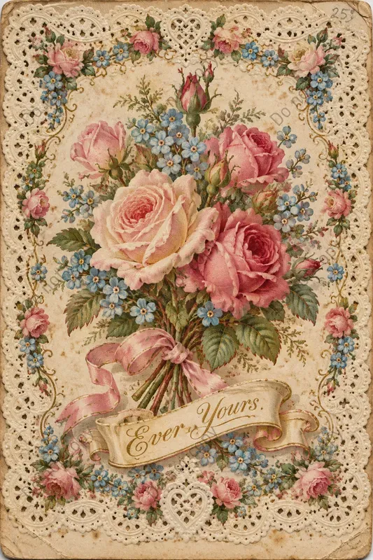 Vintage Valentine Postcard Art