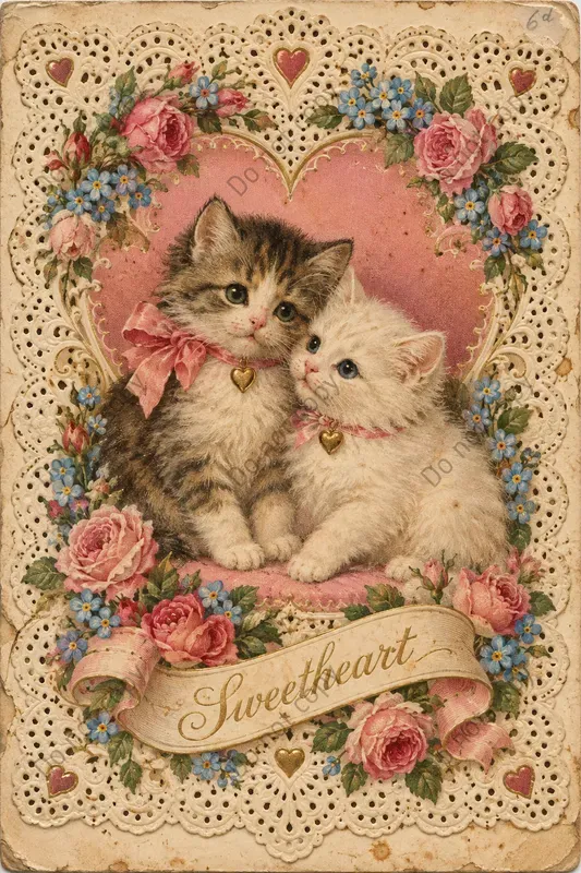 Vintage Valentine Postcard Art
