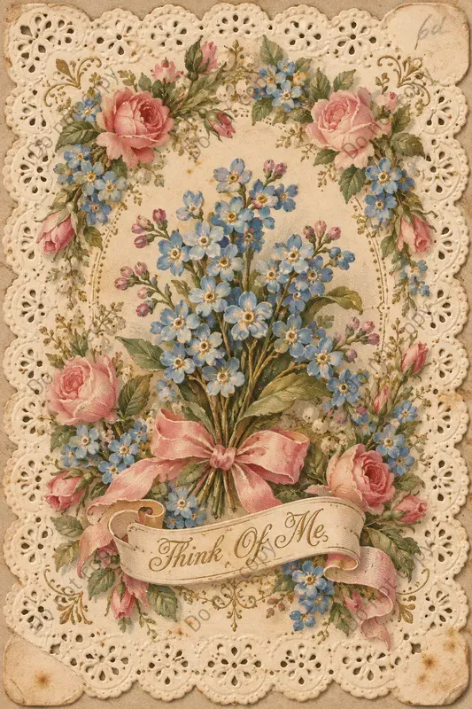 Vintage Valentine Postcard Art