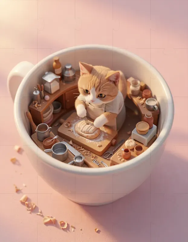 3D Animal Artisans Micro Dioramas