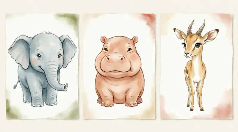 Whimsical Watercolor Nursery Art