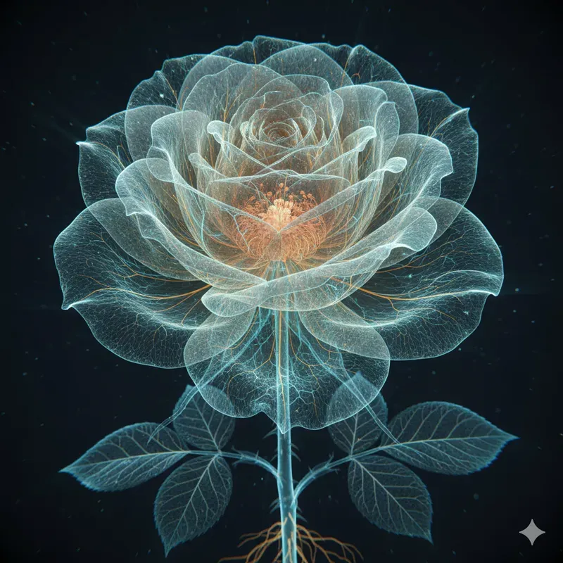 Ethereal Botanical Xray Art