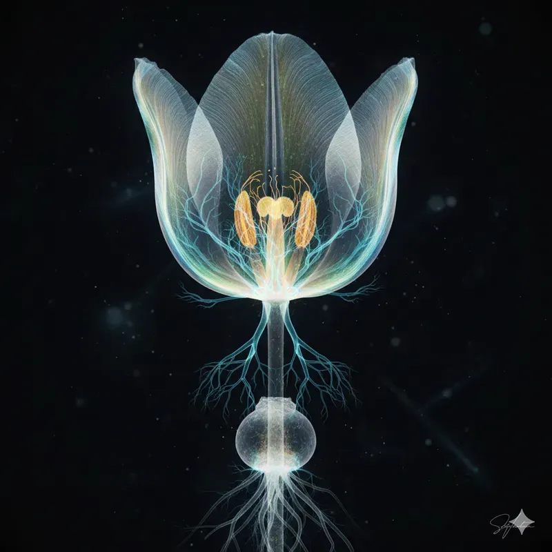 Ethereal Botanical Xray Art