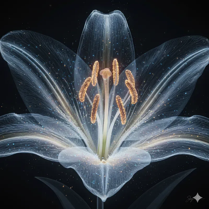 Ethereal Botanical Xray Art