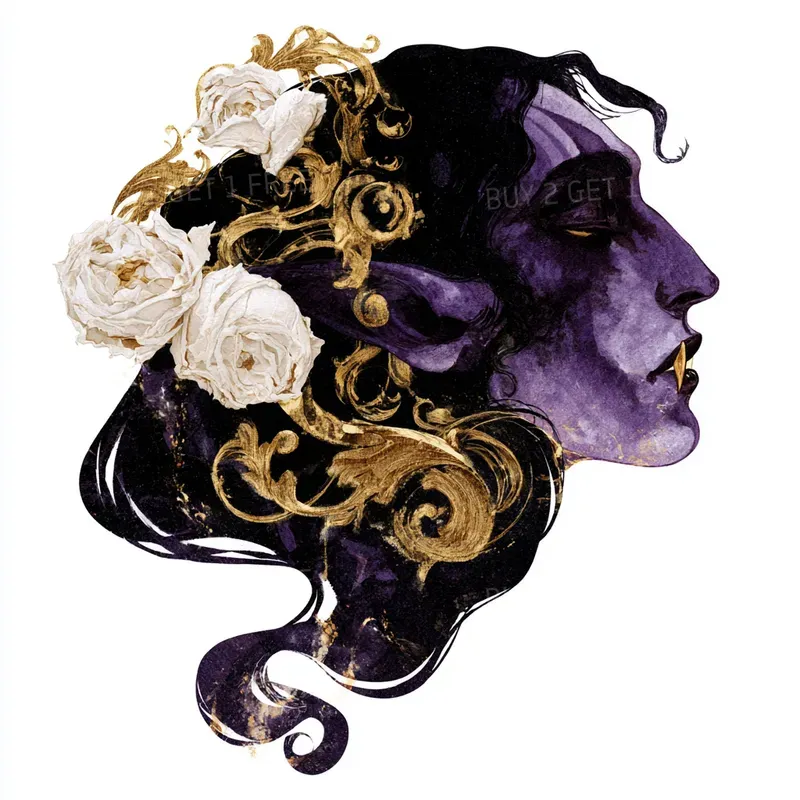 Watercolor Purple Halloween Cliparts